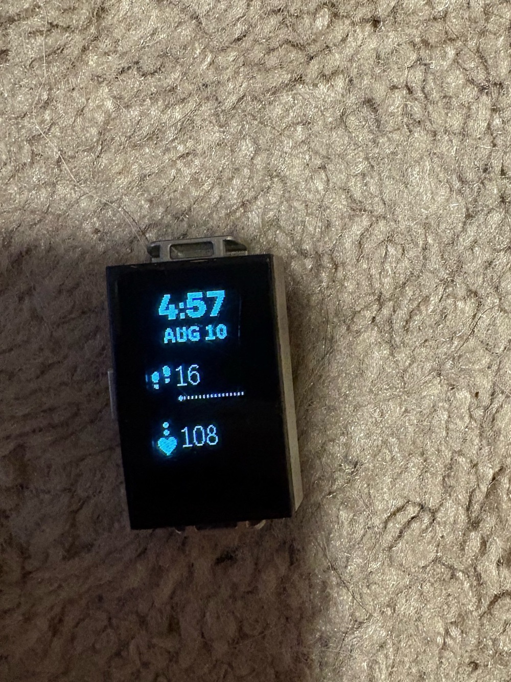 fitbit Black and Silver Charge Series Fitness Tracker Module